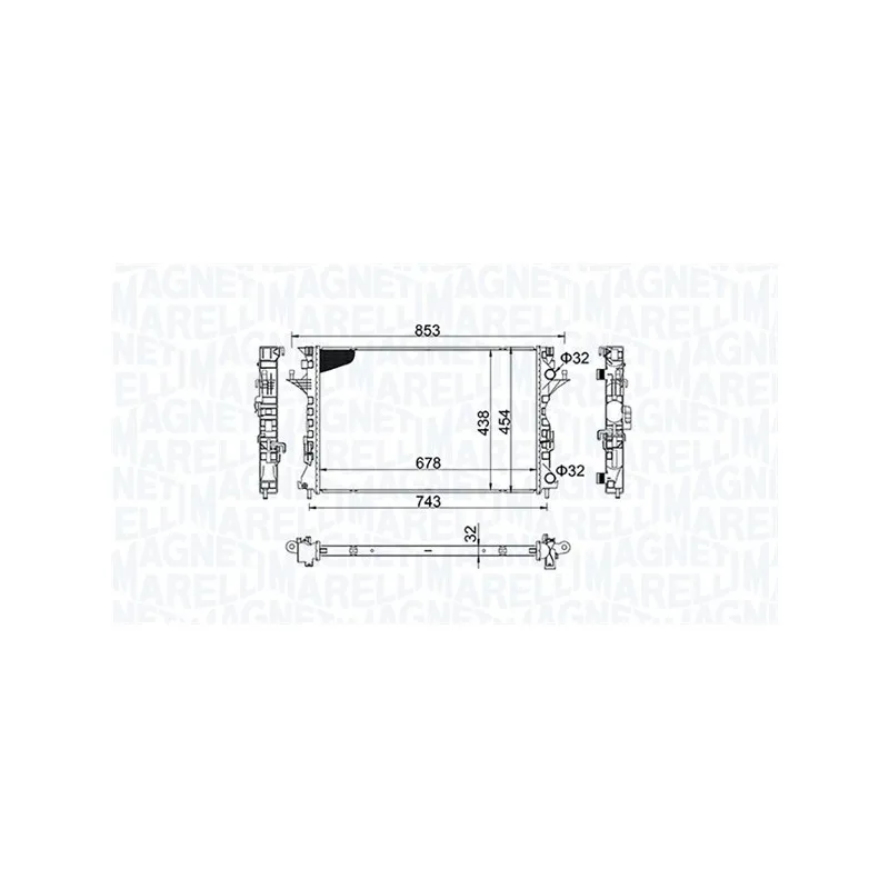 Radiateur, refroidissement du moteur MAGNETI MARELLI 350213152200