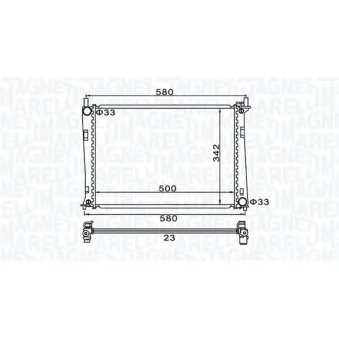 Radiateur, refroidissement du moteur MAGNETI MARELLI