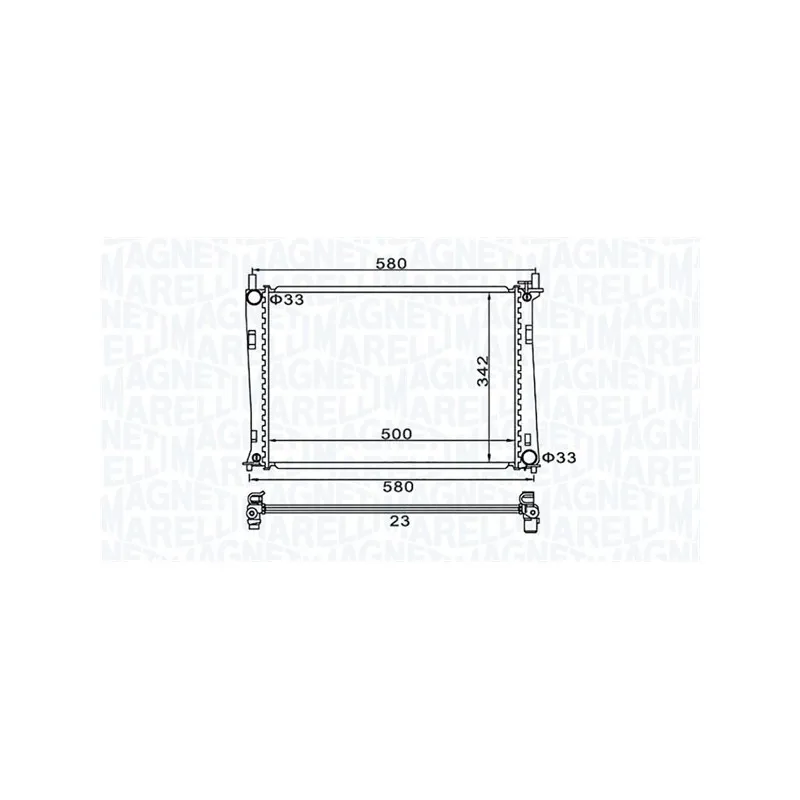 Radiateur, refroidissement du moteur MAGNETI MARELLI 350213152600