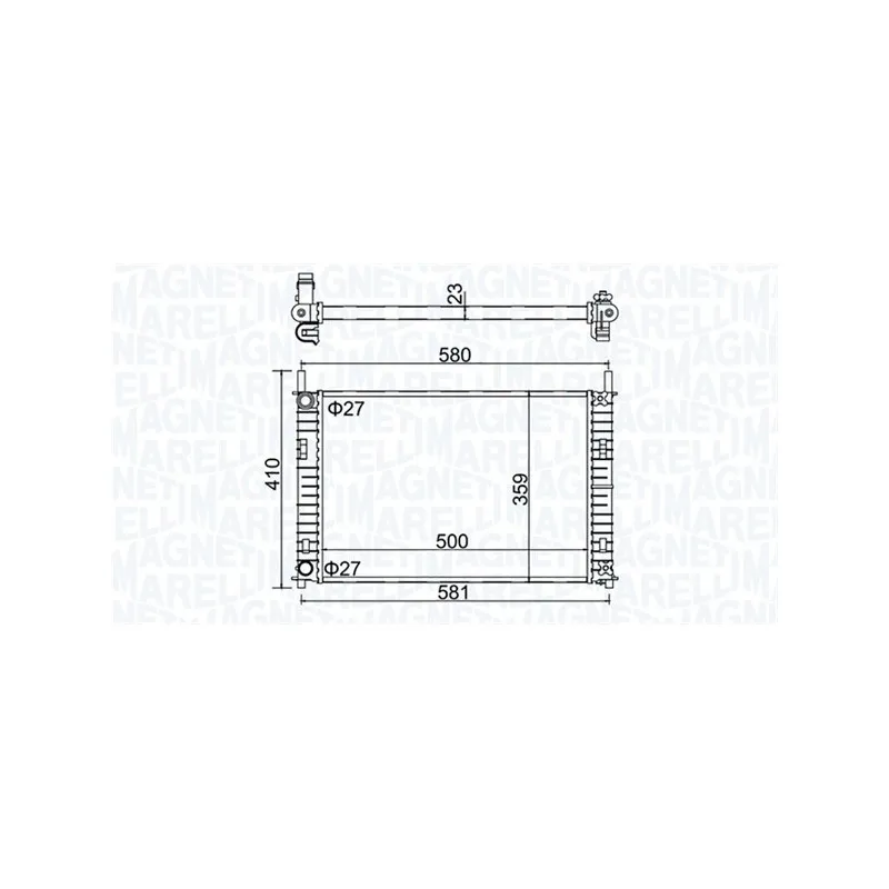 Radiateur, refroidissement du moteur MAGNETI MARELLI 350213152700