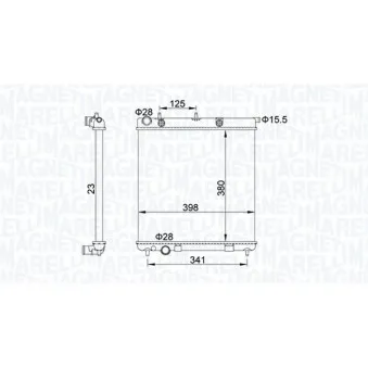 Radiateur, refroidissement du moteur MAGNETI MARELLI 350213153700