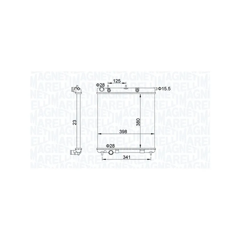 Radiateur, refroidissement du moteur MAGNETI MARELLI 350213153700