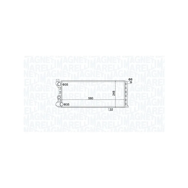 Radiateur, refroidissement du moteur MAGNETI MARELLI 350213154100