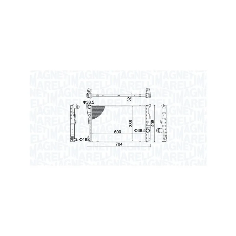 Radiateur, refroidissement du moteur MAGNETI MARELLI 350213155200