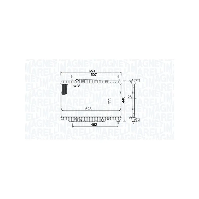 Radiateur, refroidissement du moteur MAGNETI MARELLI 350213155400