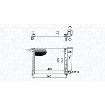 Radiateur, refroidissement du moteur MAGNETI MARELLI