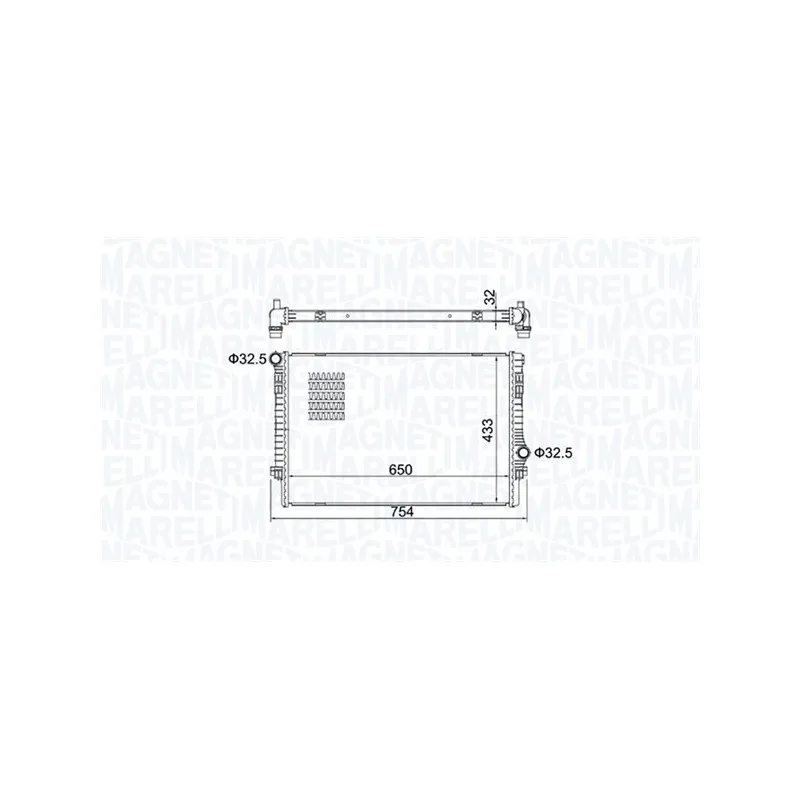 Radiateur, refroidissement du moteur MAGNETI MARELLI 350213156200