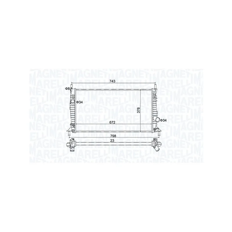 Radiateur, refroidissement du moteur MAGNETI MARELLI 350213157400