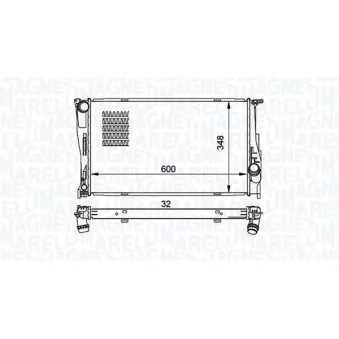 Radiateur, refroidissement du moteur MAGNETI MARELLI 350213157500
