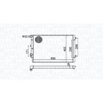 Radiateur, refroidissement du moteur MAGNETI MARELLI 350213157800