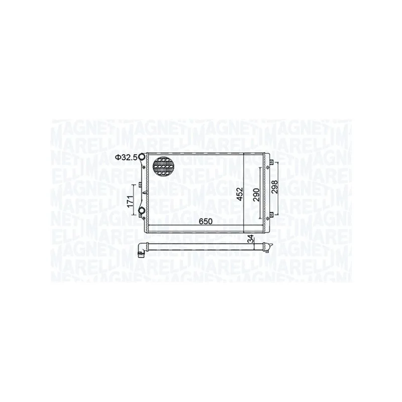 Radiateur, refroidissement du moteur MAGNETI MARELLI 350213157800