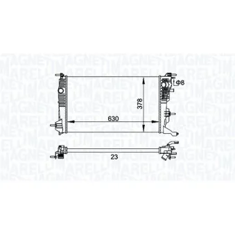 Radiateur, refroidissement du moteur MAGNETI MARELLI 350213158300