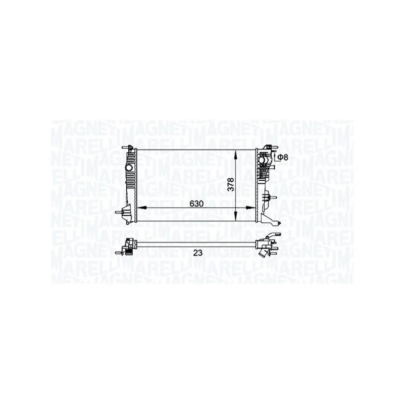 Radiateur, refroidissement du moteur MAGNETI MARELLI 350213158300