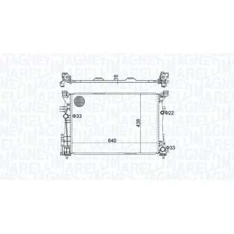 Radiateur, refroidissement du moteur MAGNETI MARELLI 350213158600
