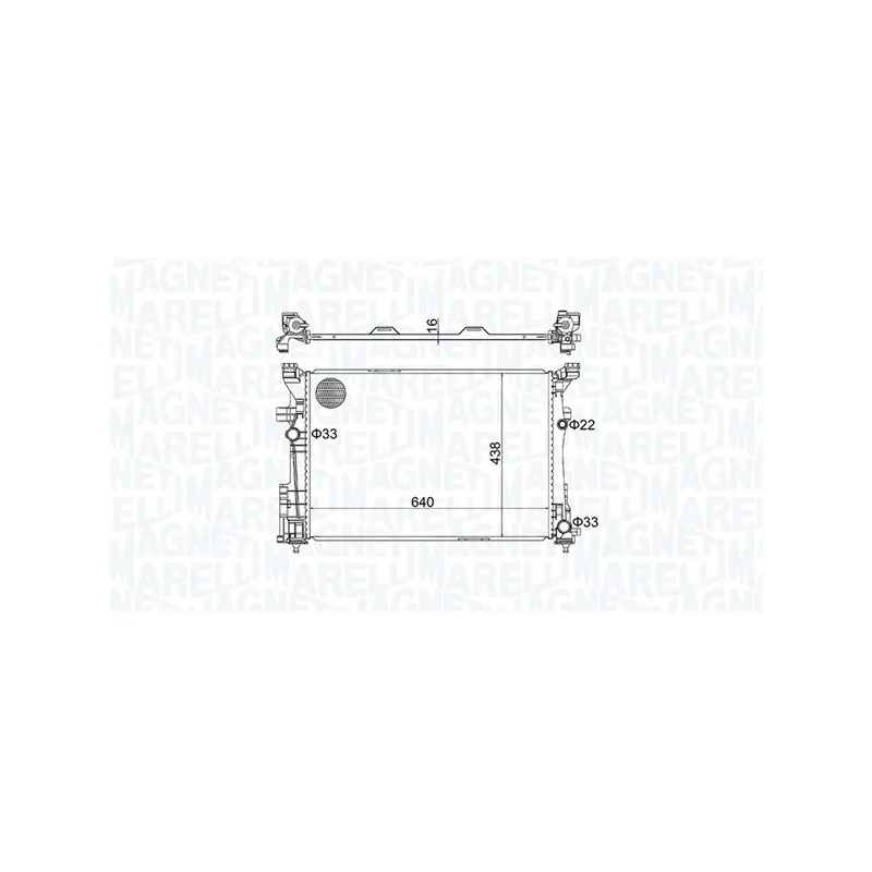 Radiateur, refroidissement du moteur MAGNETI MARELLI 350213158600