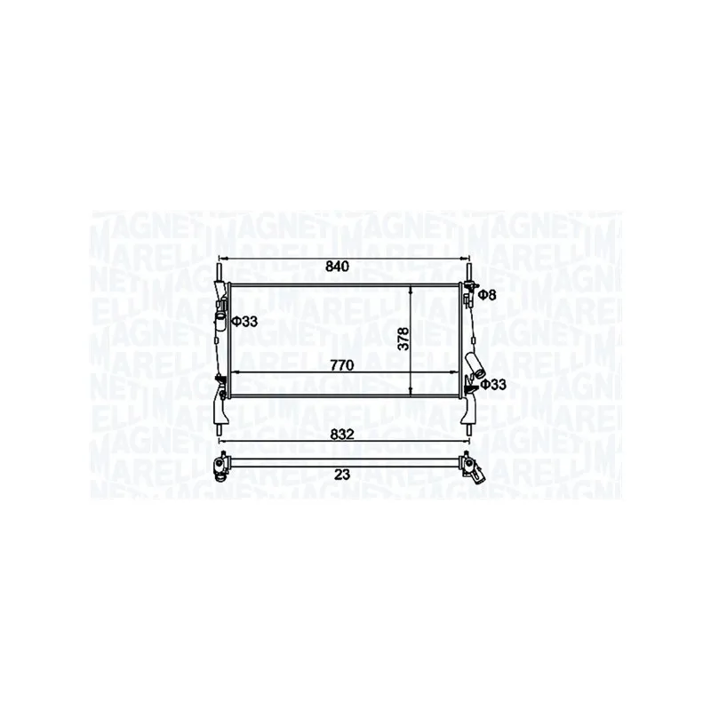 Radiateur, refroidissement du moteur MAGNETI MARELLI 350213158900