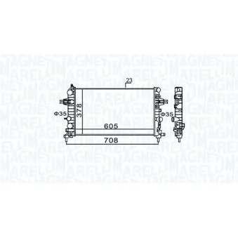 Radiateur, refroidissement du moteur MAGNETI MARELLI 350213159300