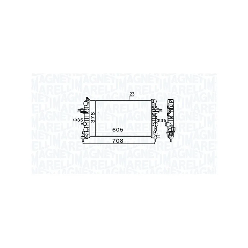 Radiateur, refroidissement du moteur MAGNETI MARELLI 350213159300