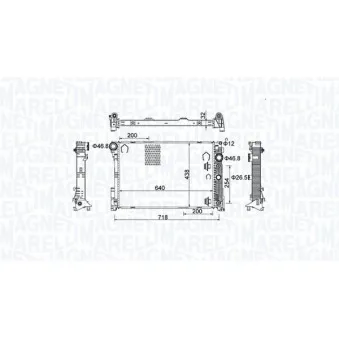Radiateur, refroidissement du moteur MAGNETI MARELLI 350213159800