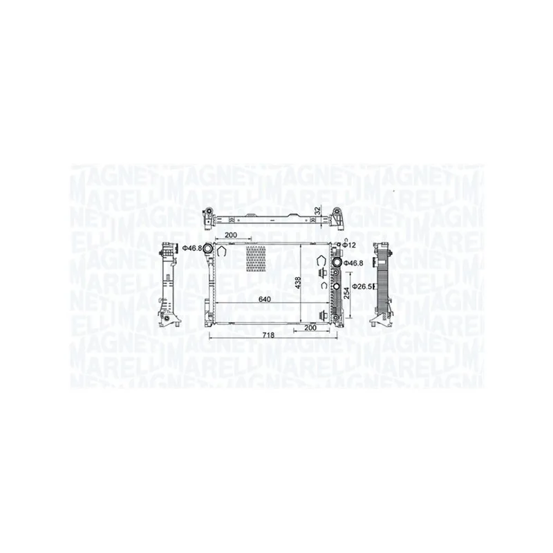 Radiateur, refroidissement du moteur MAGNETI MARELLI 350213159800