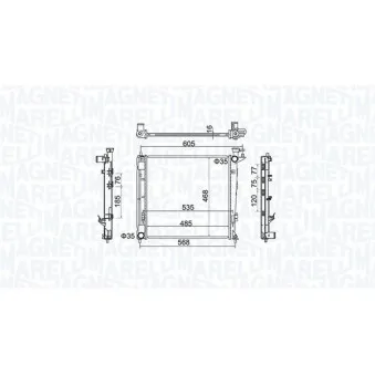 Radiateur, refroidissement du moteur MAGNETI MARELLI 350213160500