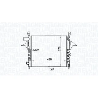 Radiateur, refroidissement du moteur MAGNETI MARELLI 350213161200