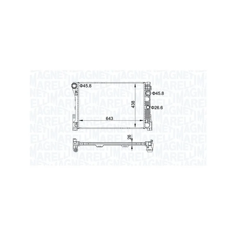 Radiateur, refroidissement du moteur MAGNETI MARELLI 350213161300