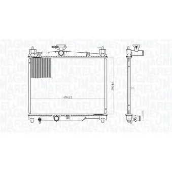 Radiateur, refroidissement du moteur MAGNETI MARELLI