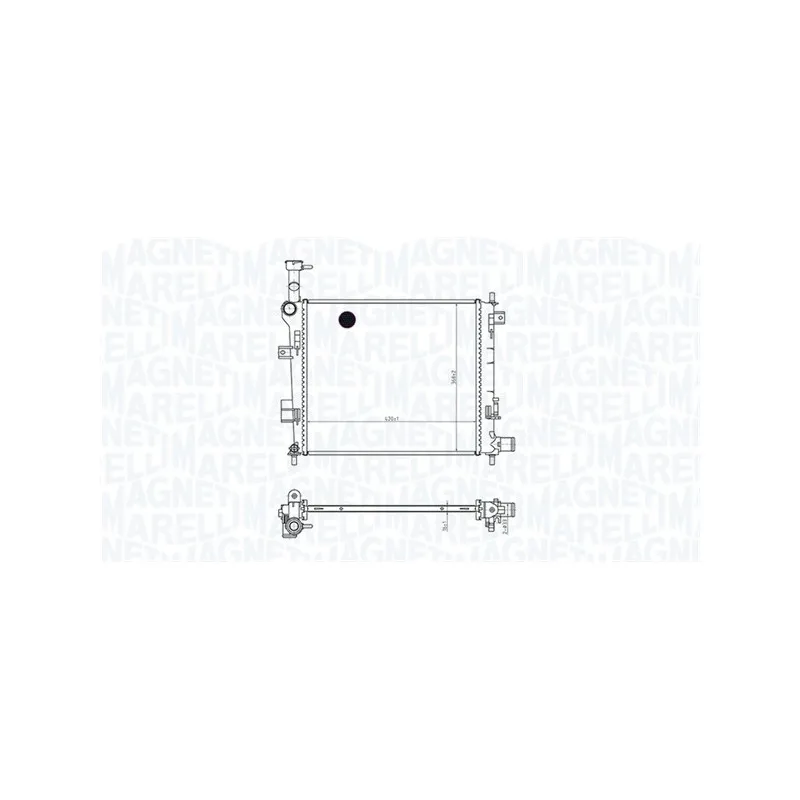 Radiateur, refroidissement du moteur MAGNETI MARELLI 350213165400