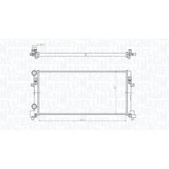 Radiateur, refroidissement du moteur MAGNETI MARELLI 350213166200