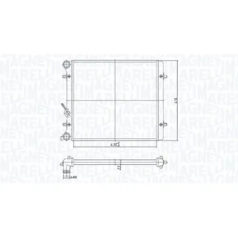 Radiateur, refroidissement du moteur MAGNETI MARELLI 350213166700