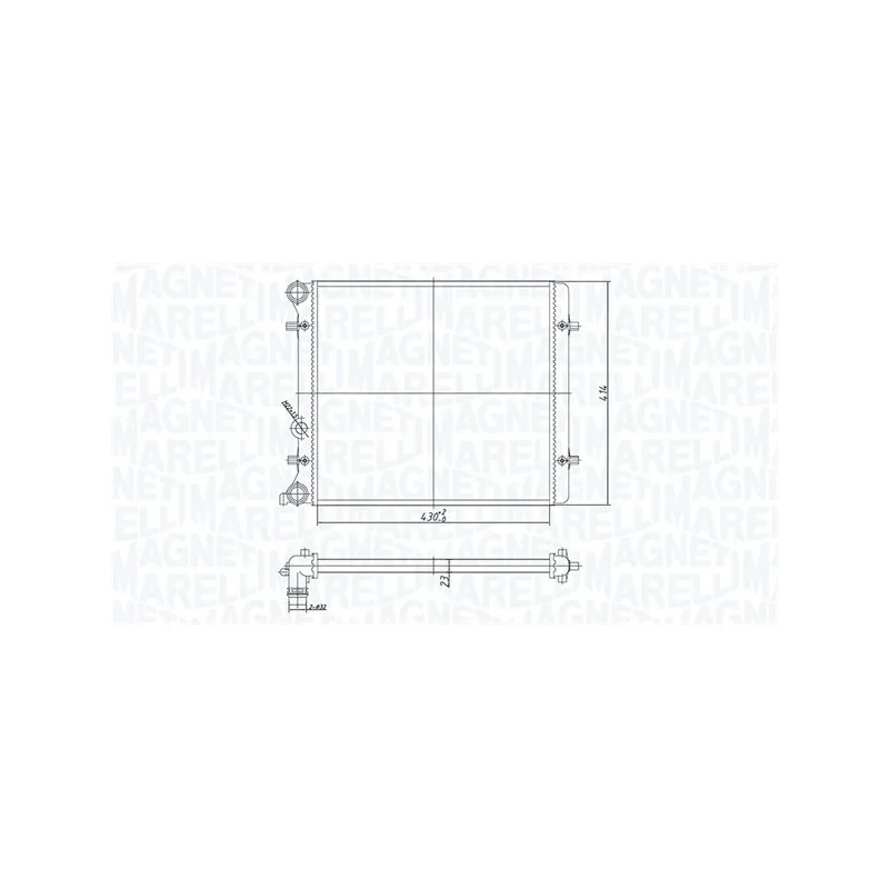 Radiateur, refroidissement du moteur MAGNETI MARELLI 350213166700
