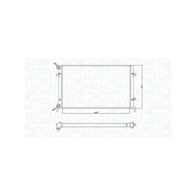 Radiateur, refroidissement du moteur MAGNETI MARELLI 350213166900