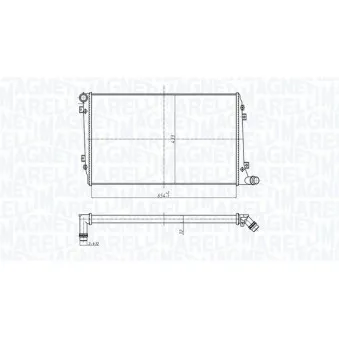 Radiateur, refroidissement du moteur MAGNETI MARELLI 350213167300