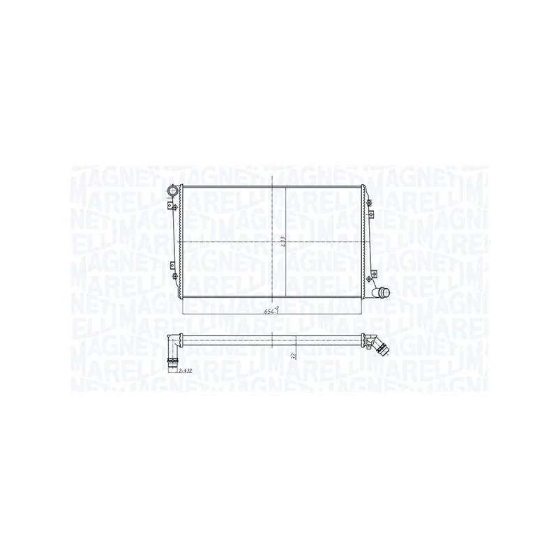 Radiateur, refroidissement du moteur MAGNETI MARELLI 350213167300