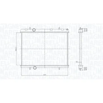 Radiateur, refroidissement du moteur MAGNETI MARELLI 350213167800