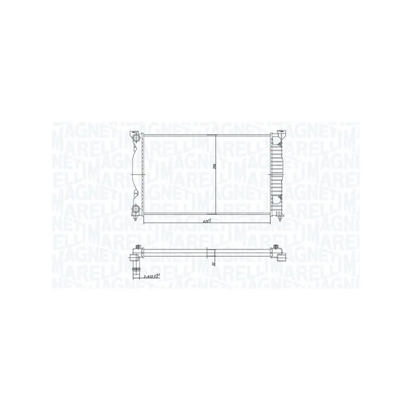 Radiateur, refroidissement du moteur MAGNETI MARELLI 350213168200