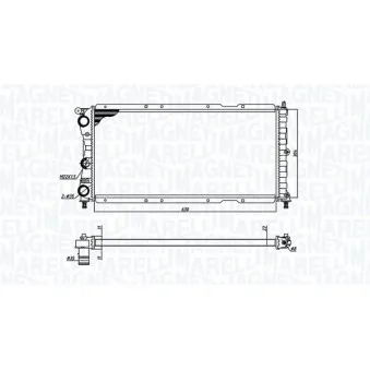 Radiateur, refroidissement du moteur MAGNETI MARELLI 350213171400
