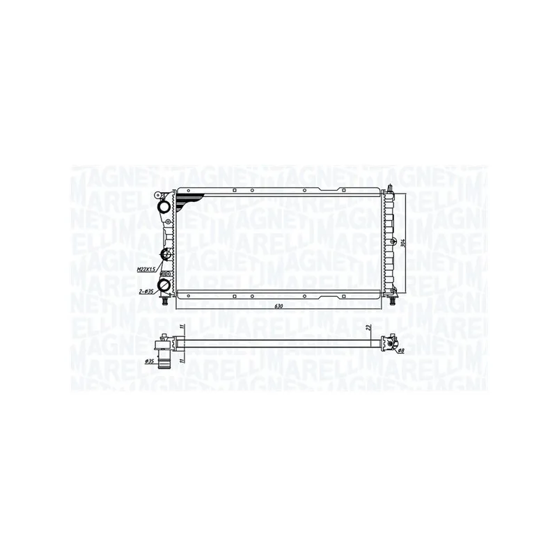 Radiateur, refroidissement du moteur MAGNETI MARELLI 350213171400