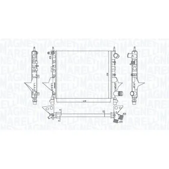 Radiateur, refroidissement du moteur MAGNETI MARELLI