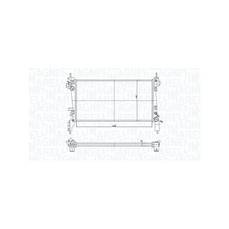Radiateur, refroidissement du moteur MAGNETI MARELLI 350213172600