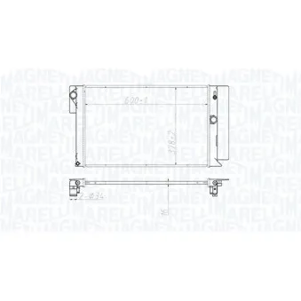 Radiateur, refroidissement du moteur MAGNETI MARELLI 350213173100