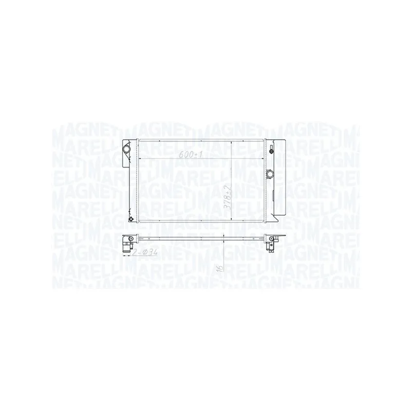 Radiateur, refroidissement du moteur MAGNETI MARELLI 350213173100