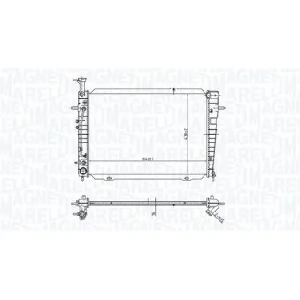 Radiateur, refroidissement du moteur MAGNETI MARELLI 350213173300