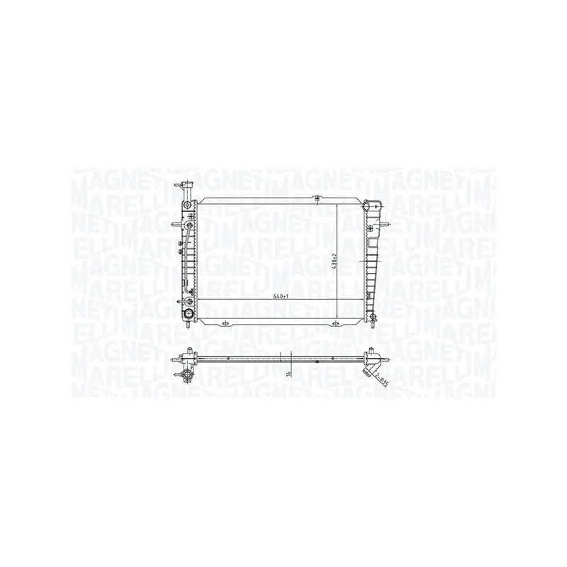 Radiateur, refroidissement du moteur MAGNETI MARELLI 350213173300