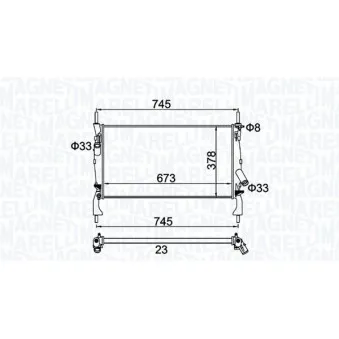 Radiateur, refroidissement du moteur MAGNETI MARELLI 350213173900