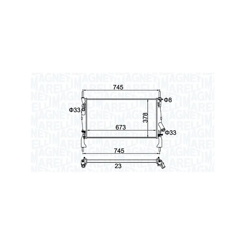 Radiateur, refroidissement du moteur MAGNETI MARELLI 350213173900