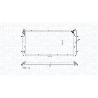 Radiateur, refroidissement du moteur MAGNETI MARELLI