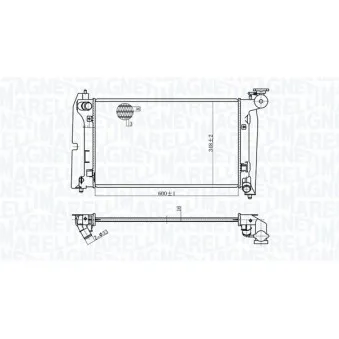 Radiateur, refroidissement du moteur MAGNETI MARELLI