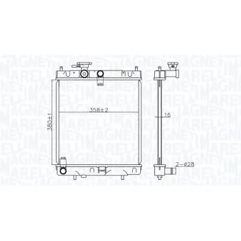 Radiateur, refroidissement du moteur MAGNETI MARELLI 350213176400